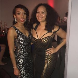 Formal Gown Black and white